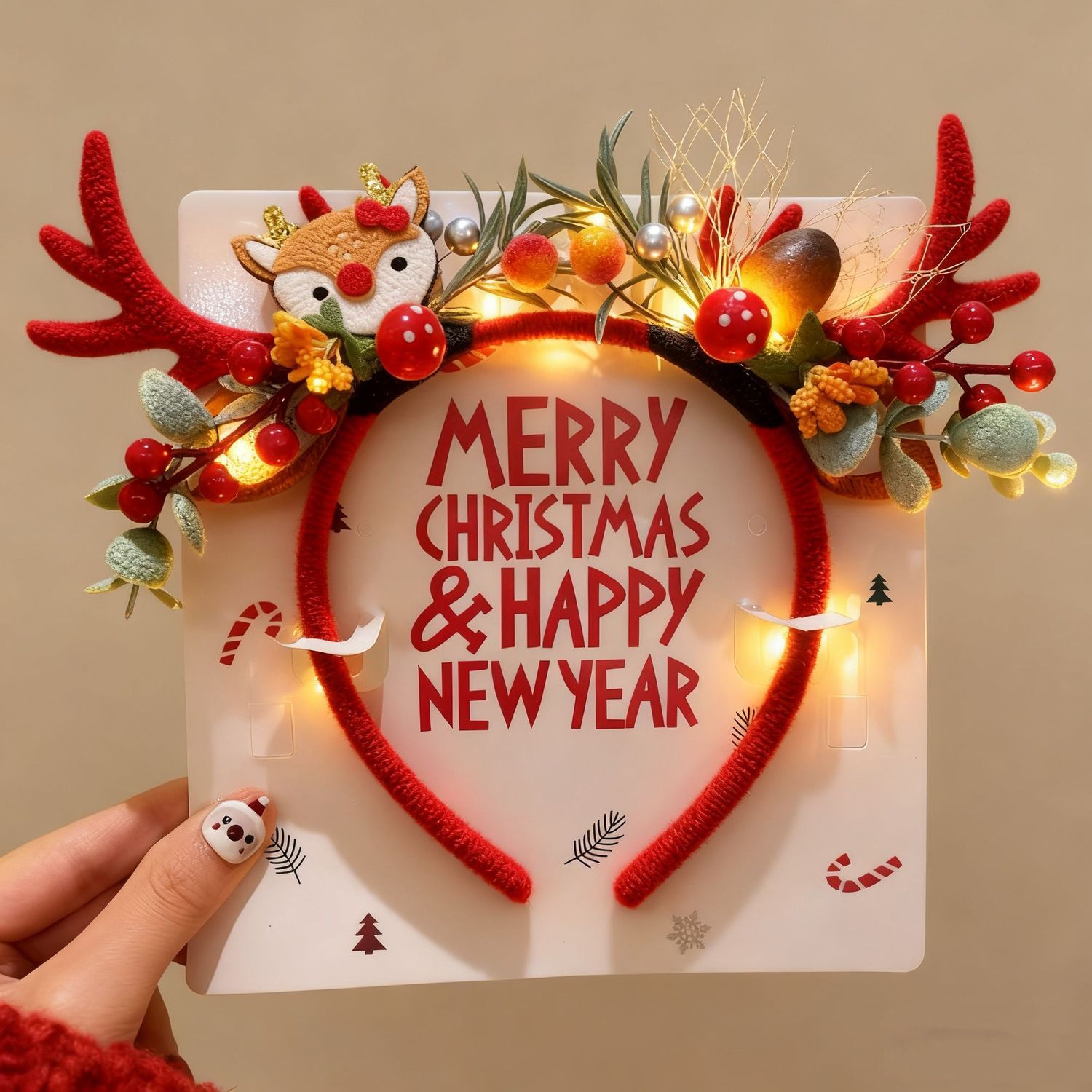 Weihnachts-Rentiergeweih-Stirn – Reindeer Antlers Headband Bewertung und Preis