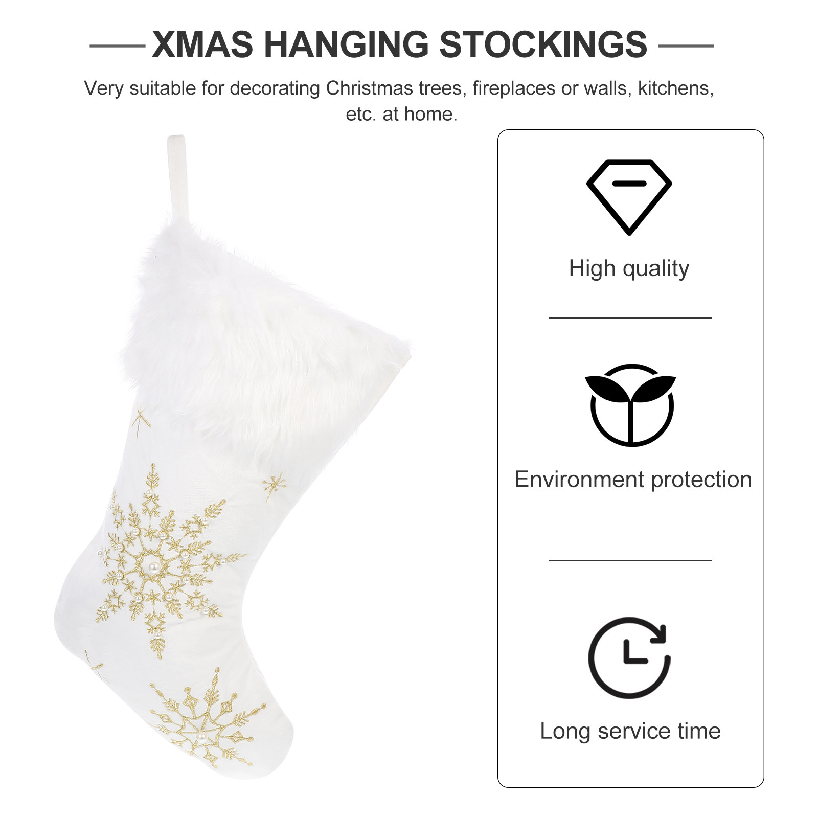 1 Stück Weihnachtssocken-Deko  – Christmas Stocking Hanging Bewertung und Preis